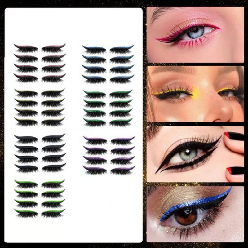 Autocolantes Reutilizáveis de Eyeliner e Pestanas