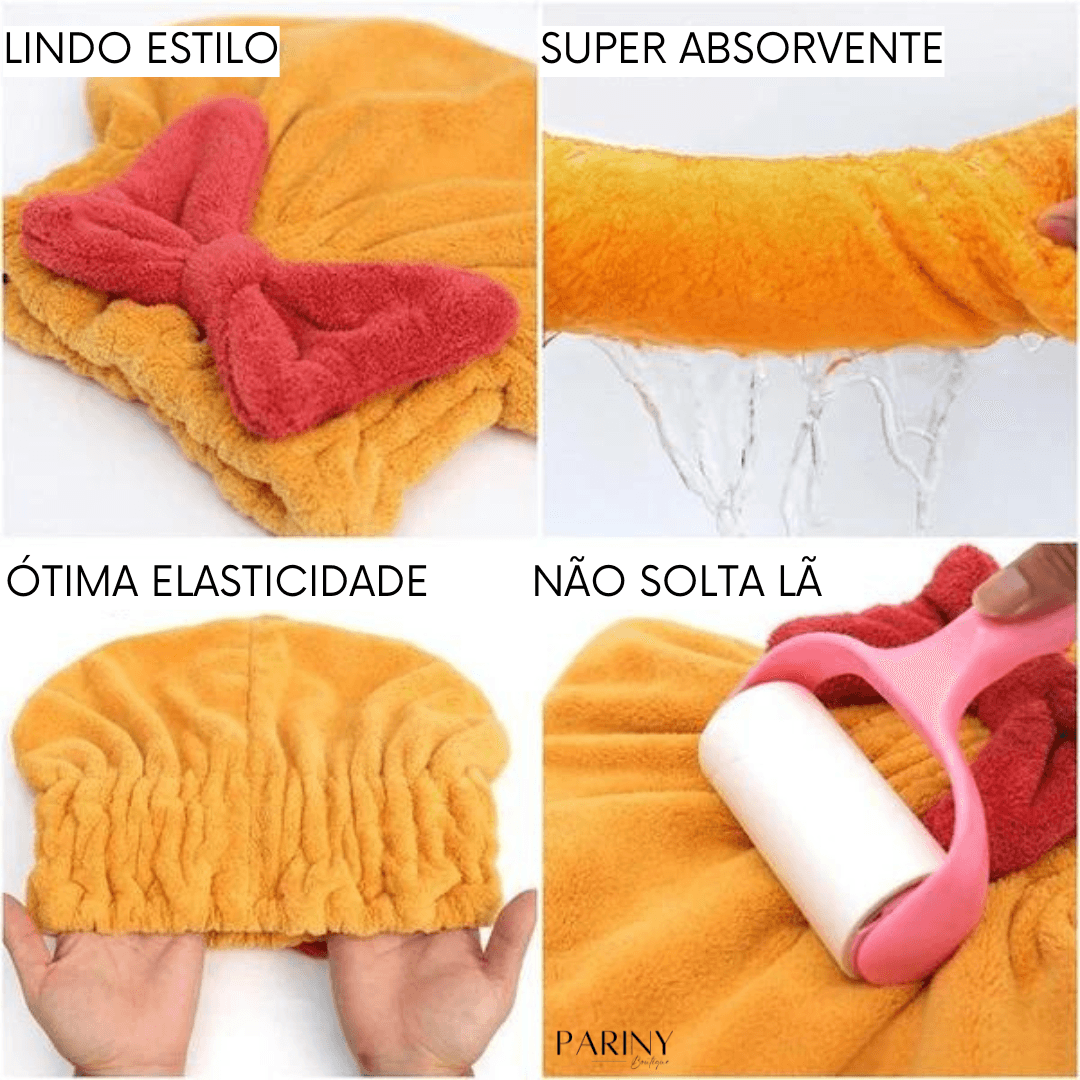 Touca de Duche Pariny - Micro Fibra / FRETE GRÁTIS - POUCAS UNIDADES